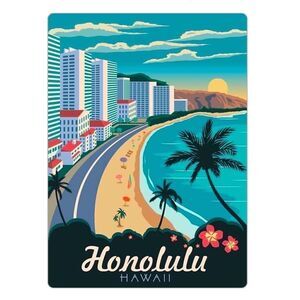 Honolulu Hawaii Magnet 